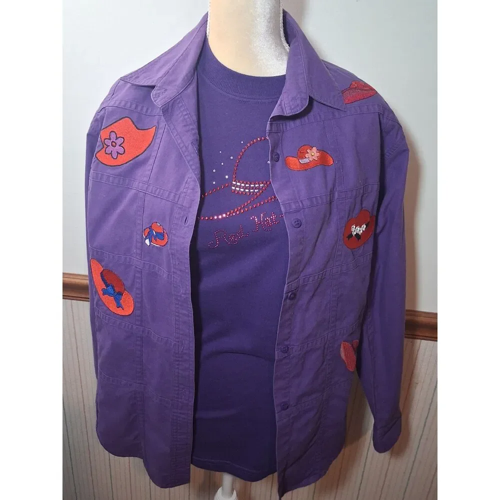 Red hat Ladies Society Purple LS Shirt & matching T-Shirt - Size M